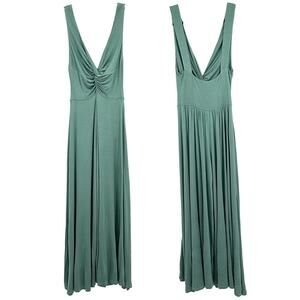 Free People Beach Harlow Women's S.P Muted Green Sleeveless Maxi Jumpsuit Forest